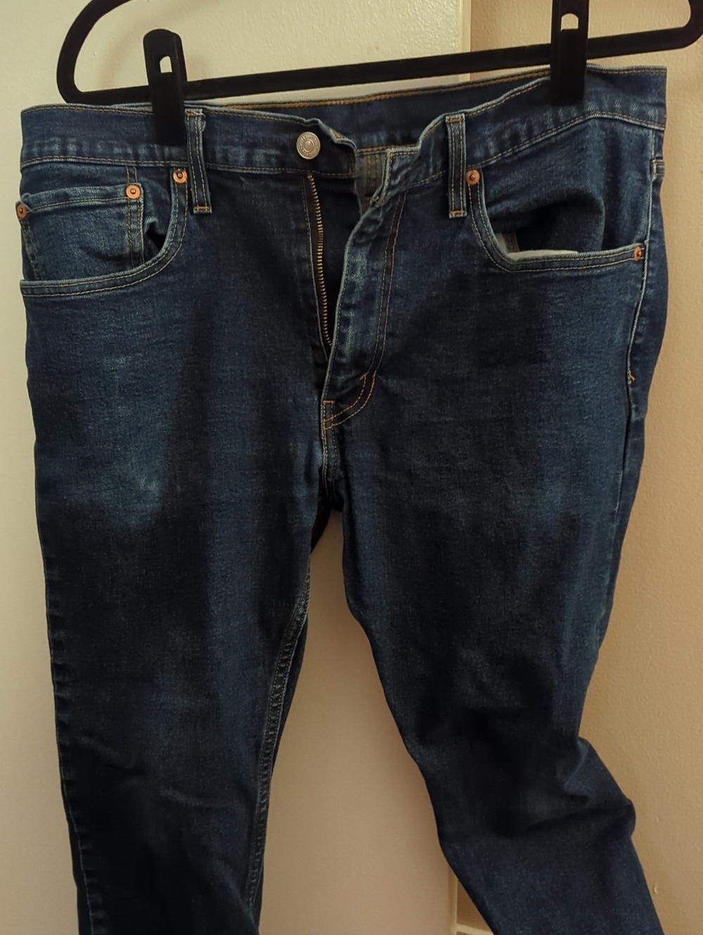 Levi's Men's Straight Jeans in Dark Blue Denim